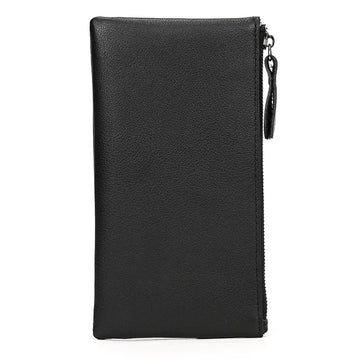 Xajzpa Leather Men Clutch Wallet Genuine Leather Zipper Business Men Day Bag Large Capacity Card Holder Purse Man Phone Pouth